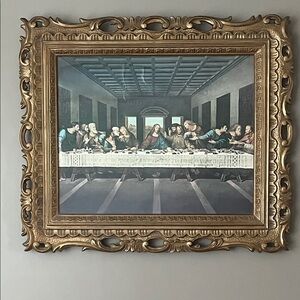 Classic Gold Framed Last Supper Art Print